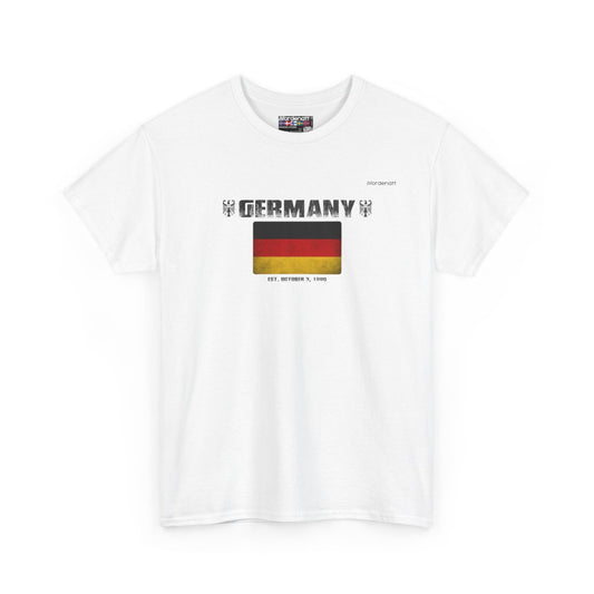 Germany flag t-shirt in White — premium cotton, Nordenatt