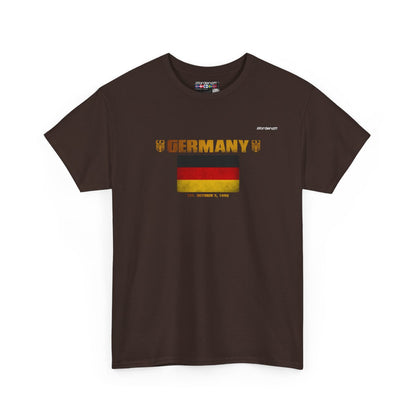 Germany flag t-shirt in Dark Chocolate — premium cotton, Nordenatt