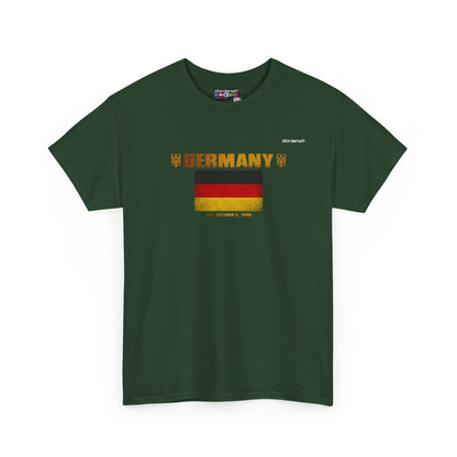 Germany flag t-shirt in Forest Green — premium cotton, Nordenatt
