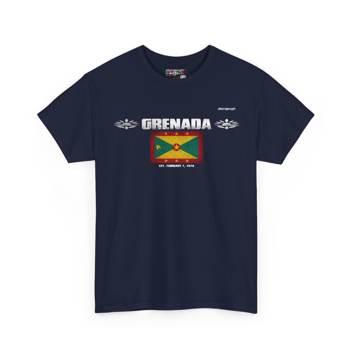 Grenada flag t-shirt in Navy — premium cotton, Nordenatt