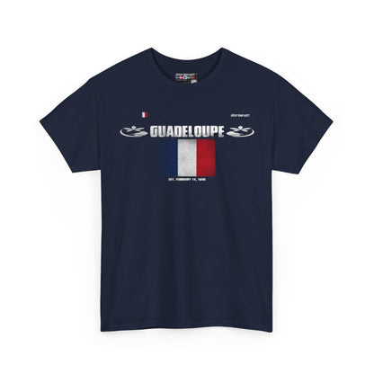 Guadeloupe flag t-shirt in Navy — premium cotton, Nordenatt