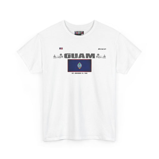 Guam flag t-shirt in White — premium cotton, Nordenatt