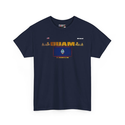 Guam flag t-shirt in Navy — premium cotton, Nordenatt