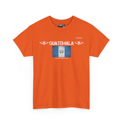 Guatemala flag t-shirt in Orange — premium cotton, Nordenatt