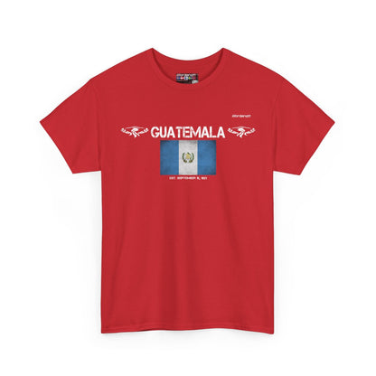 Guatemala flag t-shirt in Red — premium cotton, Nordenatt
