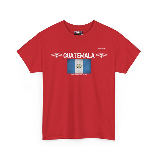 Guatemala flag t-shirt in Red — premium cotton, Nordenatt