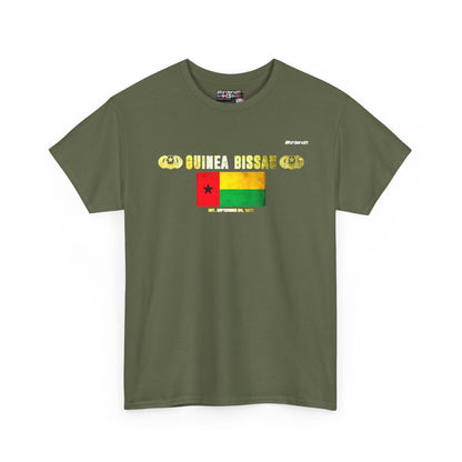 Guinea-Bissau flag t-shirt in Military Green — premium cotton, Nordenatt