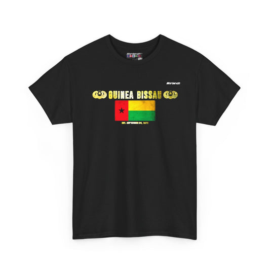 Guinea-Bissau flag t-shirt in Black — premium cotton, Nordenatt