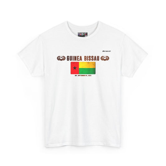 Guinea-Bissau flag t-shirt in White — premium cotton, Nordenatt