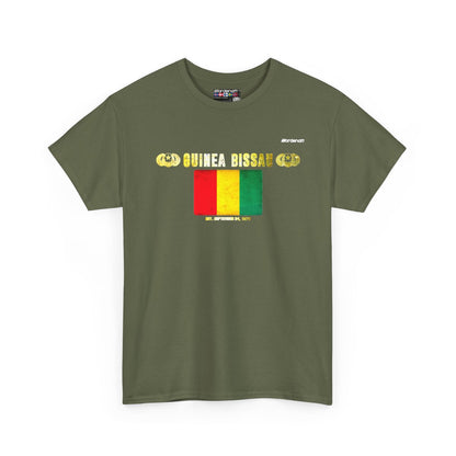 Guinea flag t-shirt in Military Green — premium cotton, Nordenatt