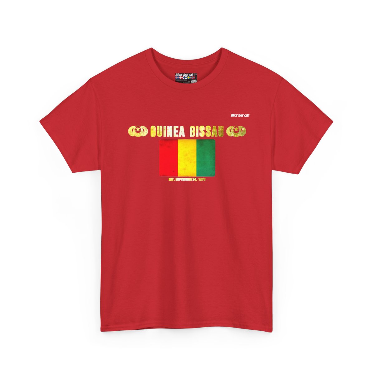 Guinea flag t-shirt in Red — premium cotton, Nordenatt