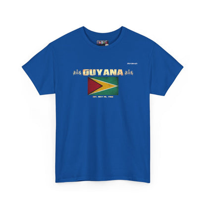 Guyana flag t-shirt in Royal — premium cotton, Nordenatt