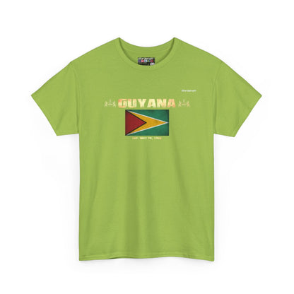 Guyana flag t-shirt in Kiwi — premium cotton, Nordenatt
