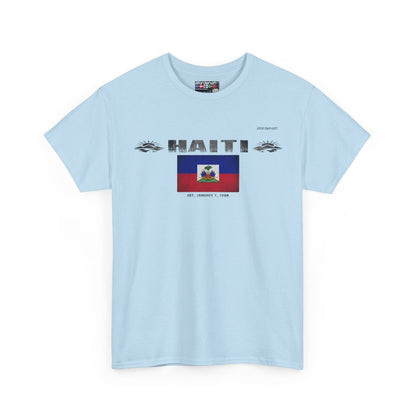 Haiti flag t-shirt in Light Blue — premium cotton, Nordenatt