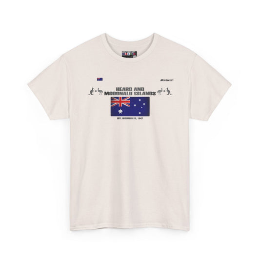 Heard And Mcdonald Islands flag t-shirt in Ice Grey — premium cotton, Nordenatt