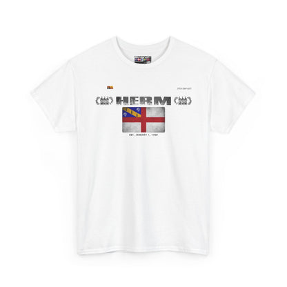 Herm flag t-shirt in White — premium cotton, Nordenatt
