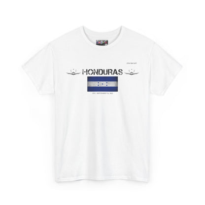 Honduras flag t-shirt in White — premium cotton, Nordenatt