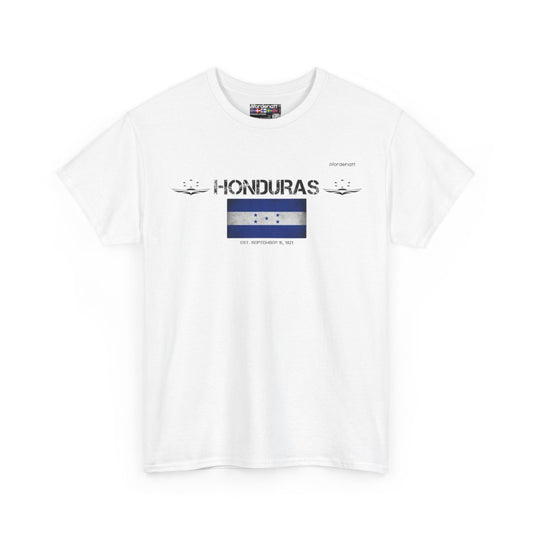 Honduras flag t-shirt in White — premium cotton, Nordenatt