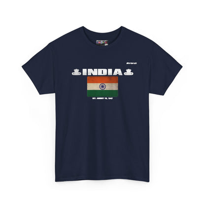 India flag t-shirt in Navy — premium cotton, Nordenatt