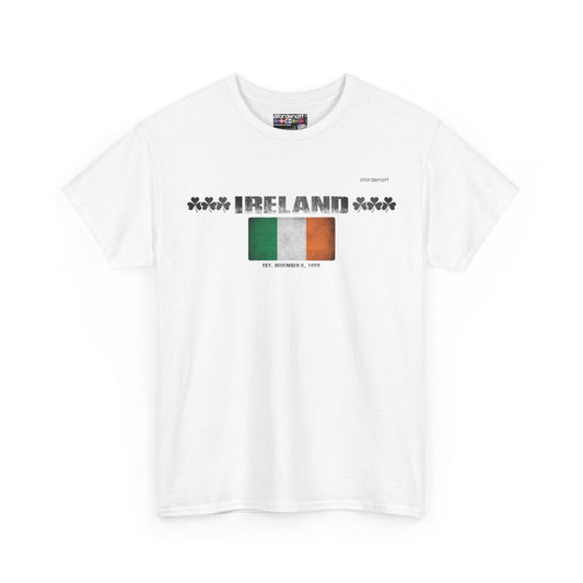 Ireland flag t-shirt in White — premium cotton, Nordenatt
