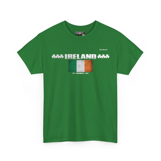 Ireland flag t-shirt in Turf Green — premium cotton, Nordenatt