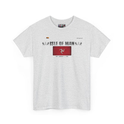 Isle Of Man flag t-shirt in Ash — premium cotton, Nordenatt