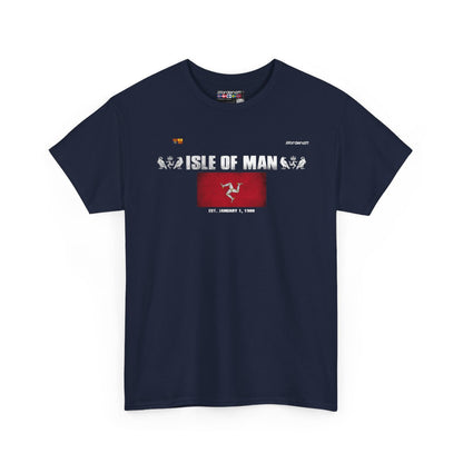 Isle Of Man flag t-shirt in Navy — premium cotton, Nordenatt