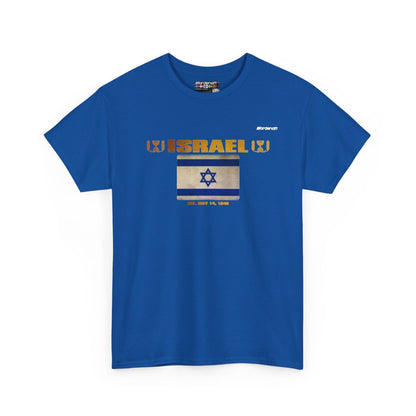 Israel flag t-shirt in Royal — premium cotton, Nordenatt