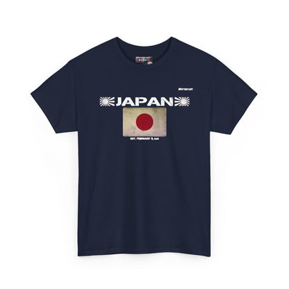 Japan flag t-shirt in Navy — premium cotton, Nordenatt
