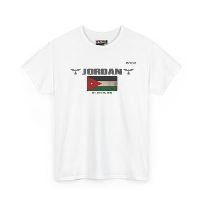Jordan flag t-shirt in White — premium cotton, Nordenatt