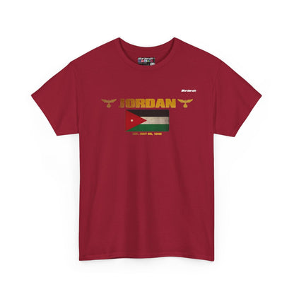 Jordan flag t-shirt in Cardinal Red — premium cotton, Nordenatt