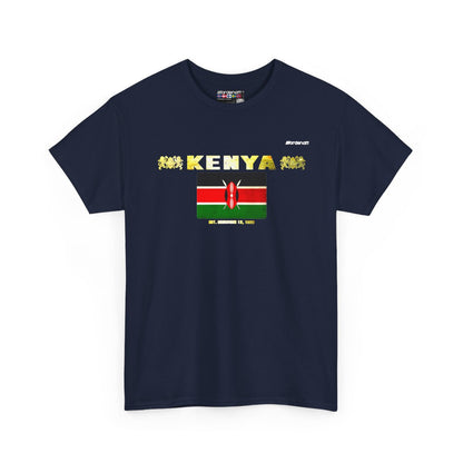 Kenya flag t-shirt in Navy — premium cotton, Nordenatt