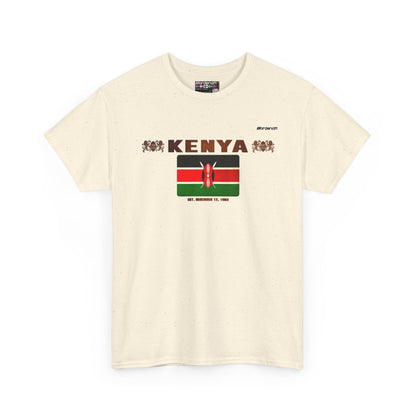 Kenya flag t-shirt in Natural — premium cotton, Nordenatt