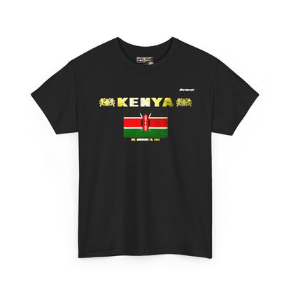 Kenya flag t-shirt in Black — premium cotton, Nordenatt