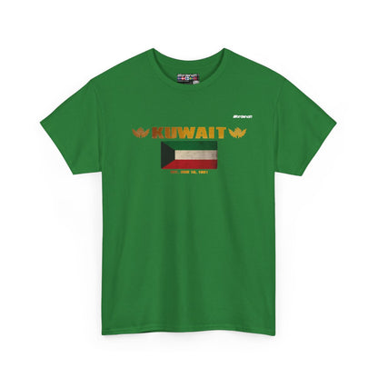Kuwait flag t-shirt in Turf Green — premium cotton, Nordenatt