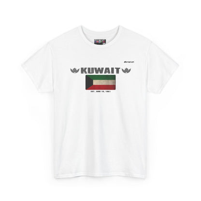 Kuwait flag t-shirt in White — premium cotton, Nordenatt