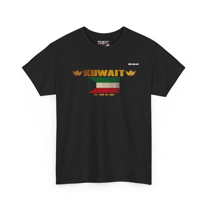 Kuwait flag t-shirt in Black — premium cotton, Nordenatt