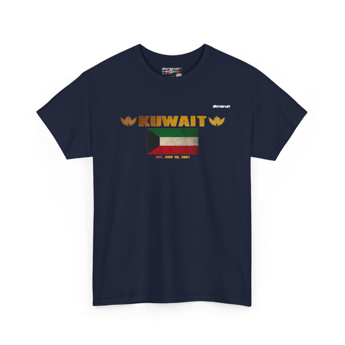 Kuwait flag t-shirt in Navy — premium cotton, Nordenatt