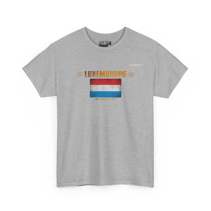 Luxembourg flag t-shirt in Sport Grey — premium cotton, Nordenatt