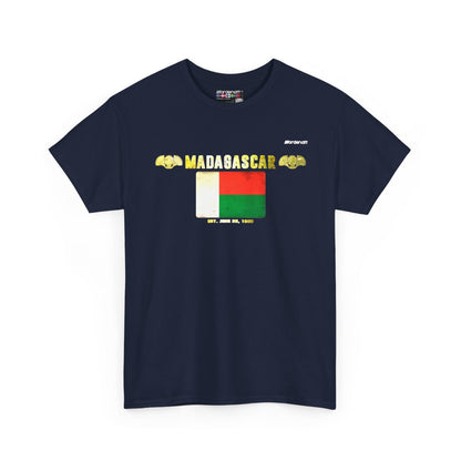 Madagascar flag t-shirt in Navy — premium cotton, Nordenatt