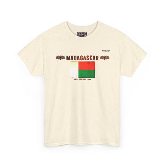 Madagascar flag t-shirt in Natural — premium cotton, Nordenatt
