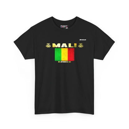 Mali flag t-shirt in Black — premium cotton, Nordenatt