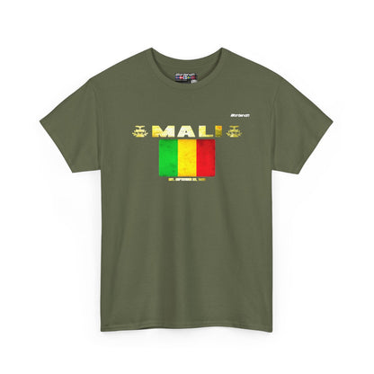 Mali flag t-shirt in Military Green — premium cotton, Nordenatt