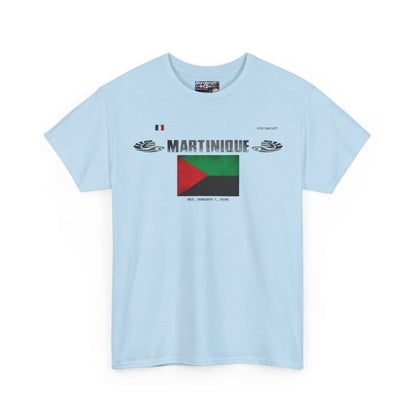 Martinique flag t-shirt in Light Blue — premium cotton, Nordenatt