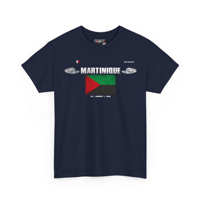 Martinique flag t-shirt in Navy — premium cotton, Nordenatt