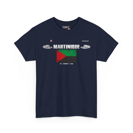 Martinique flag t-shirt in Navy — premium cotton, Nordenatt