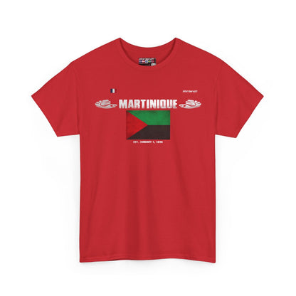 Martinique flag t-shirt in Red — premium cotton, Nordenatt