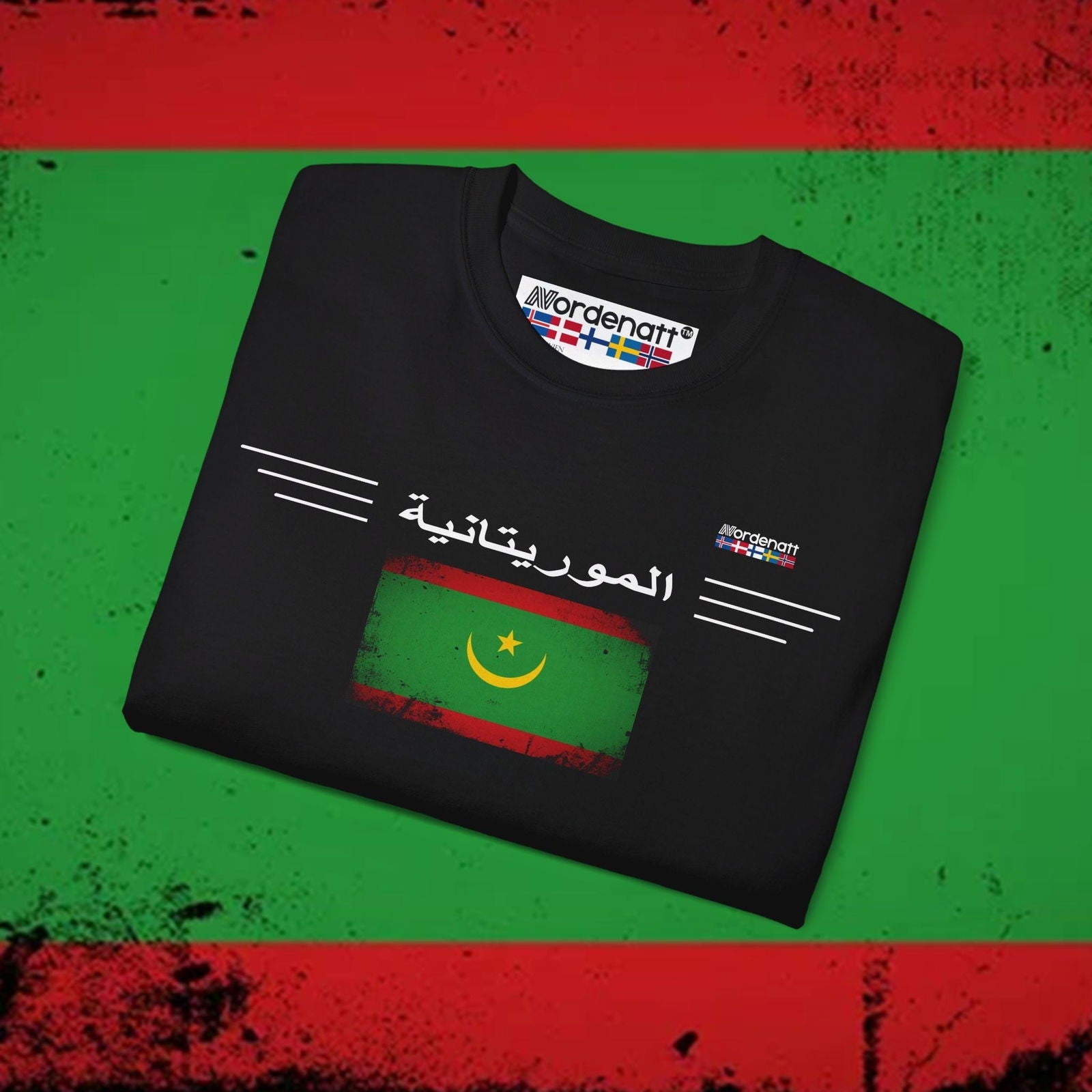 Mauritania Flag Soft Cotton Tee - Nordenatt TM