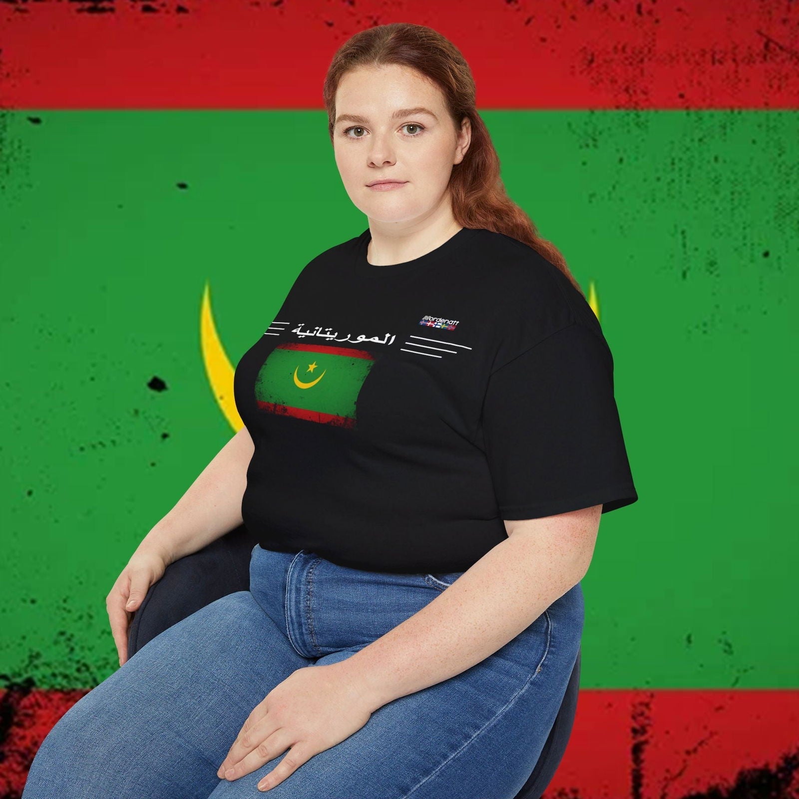 Mauritania Flag Soft Cotton Tee - Nordenatt TM