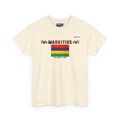 Mauritius flag t-shirt in Natural — premium cotton, Nordenatt